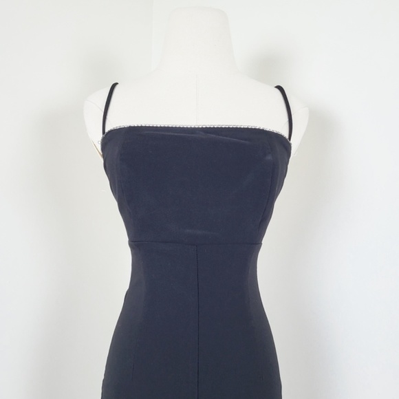 Y2K Rhinestone Flared Jumpsuit Spaghetti Straps Square neckline bell bottoms - Picture 16 of 16